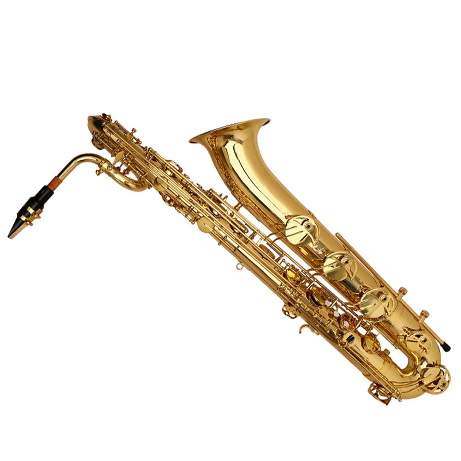 Saksofon Barytonowy W Es Profesjonalnie Grający Na Saksofonie Mosiężnym Lakierowanym profesjonalny Saksofon (Color : Baked gold paint)