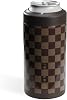 HydroJug Standard Can Cooler - 2-in-1 Insulated Can Cooler Cup - Stainless Steel Can Holder with Non-Slip Rubber Base - Screw-Top Lid - Dishwasher Safe - 16oz, Autumn Checkers