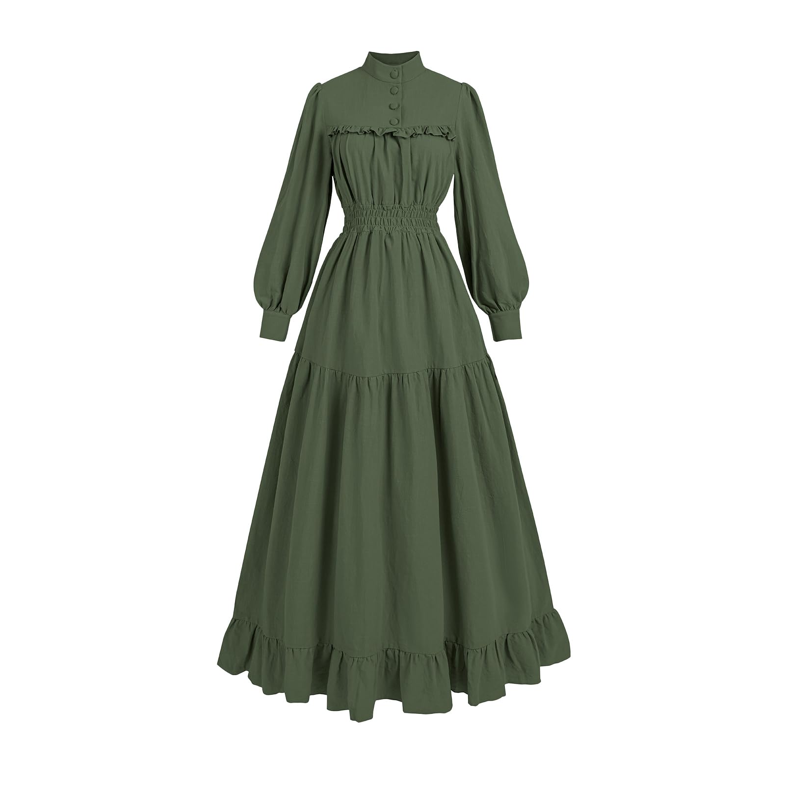 CR ROLECOS Abbigliamento medievale Donna Costume Rinascimentale Tulle Vita Alta Volant Vittoriano Multicolore Abiti
