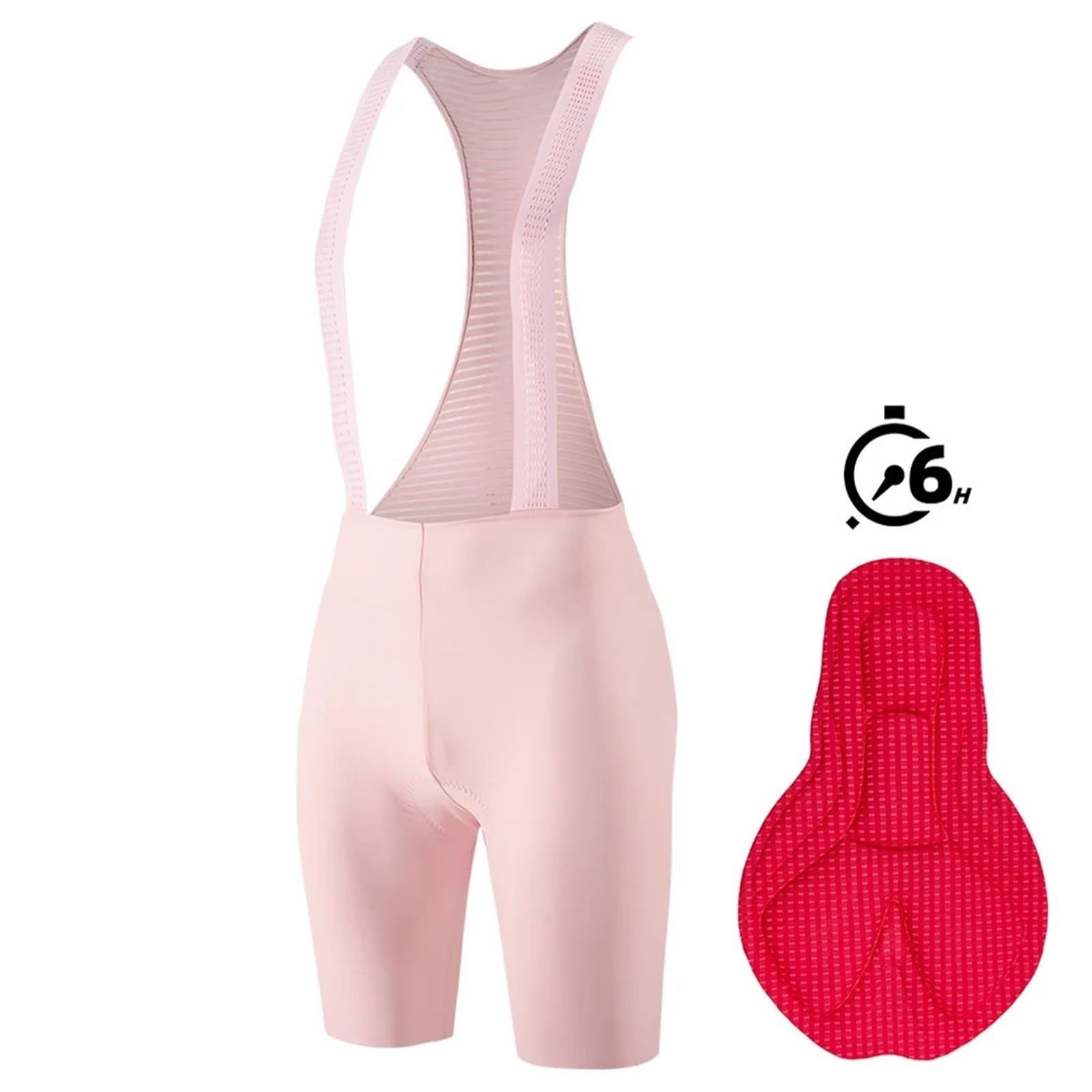 Culotte con tirantes de ciclismo for mujer, mallas montaña, rendimiento, 6 horas almohadilla, transpirable, for deportes al aire libre Para Mujer