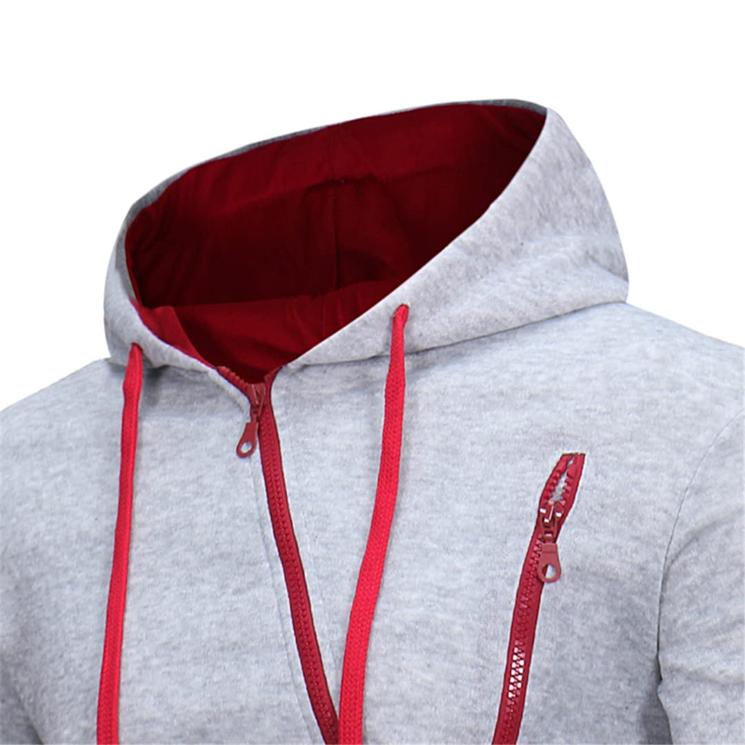 Felpa con cappuccio da uomo a maniche lunghe Streetwear con cappuccio Hip Hop Jogging Felpa da uomo, Nero , XL