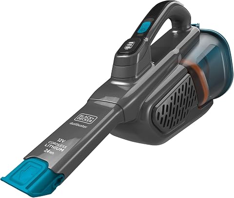 BLACK+DECKER BHHV320J-QW Aspirabriciole Senza Fili Potente a Batteria Litio Bocchetta Aspirante Estendibile, 2 Livelli di Aspirazione, Ottimo per le Altezze, Contenitore Rimovibile, 700ml 12V 24Wh