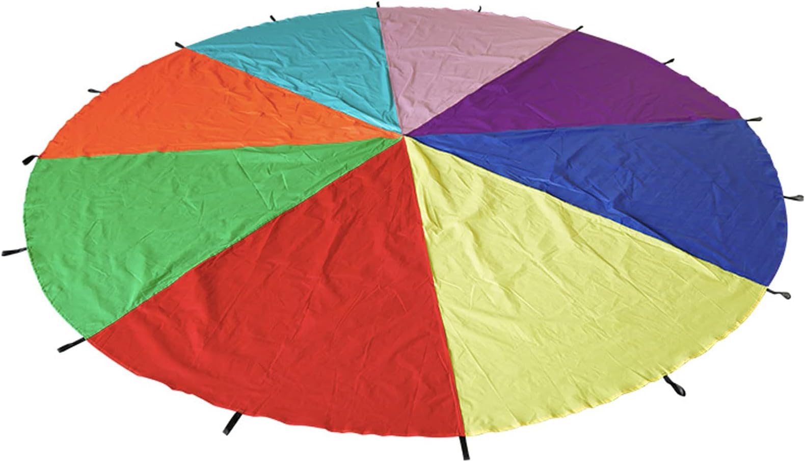 MWIOPEarly Education Rainbow Umbrella Parachute,household Toys,sensory Training Equipment,kindergarten Outdoor Teaching Aid Cloth,with Reinforced Handle,suitable For Group Games.