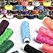 LIHAO 32 Hilos de Coser de Poliéster con 32 Bobinas Metal para...