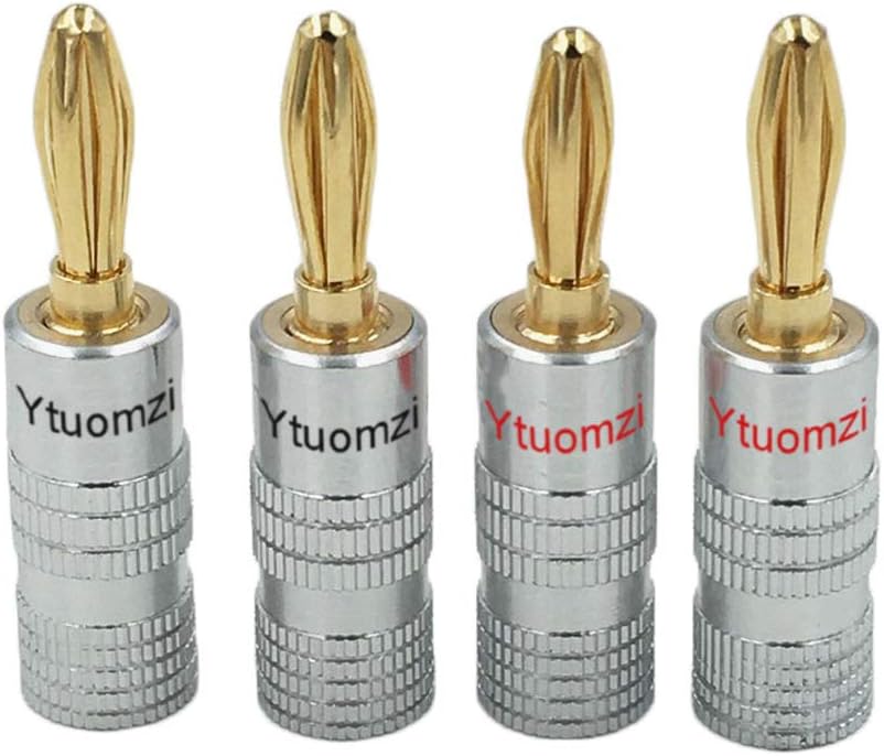 Weekly Top Sale 20 pcs Speaker Banana Plug Audio Jack Connector 24K Gold Plated Plugs Audio Jack Connectors, Dual Screw Lock Speaker Banana Plugs (10 Pairs) Buy 2 get 3 20 pcs Speaker Banana Plug Audio Jack Connector 24K Gold Plated Plugs Audio Jack Connectors, Dual Screw Lock Speaker Banana Plugs (10 Pairs)