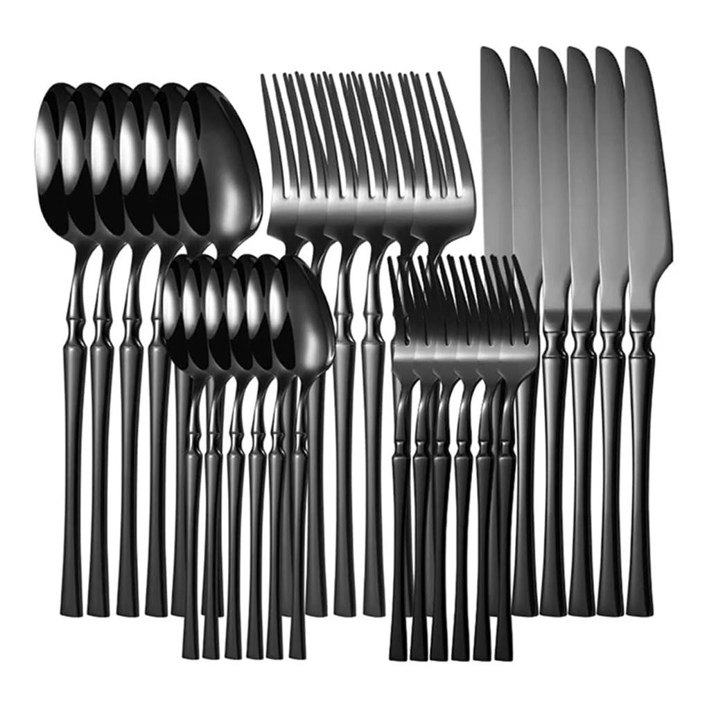 Vajilla De Acero Inoxidable De 30 Uds., Juego De Cuchillo Para Carne Y Tenedor, Cuchara Para Postre, Restaurante De Banquetes De Hotel