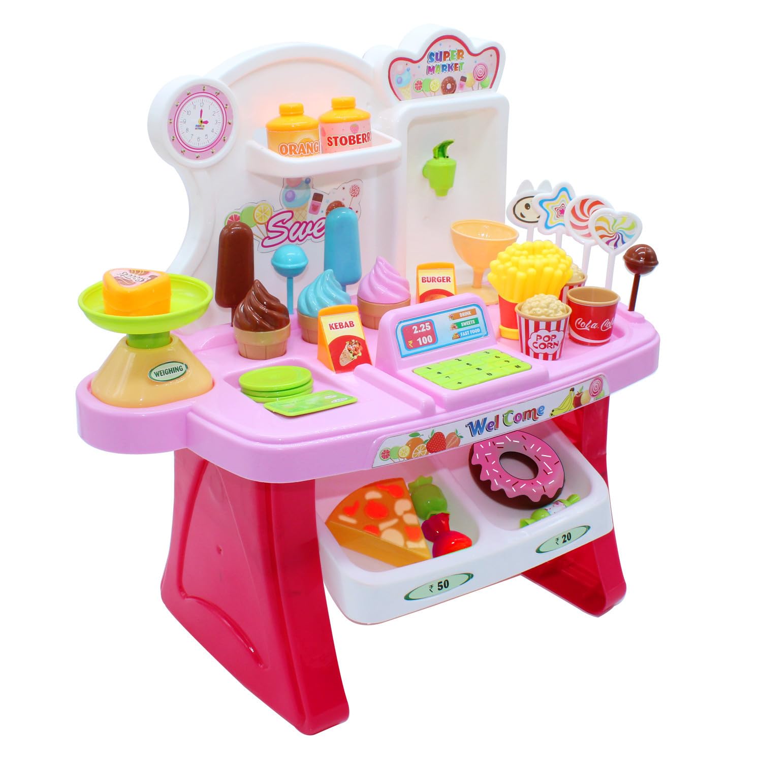 PixiePlay Mini Supermarket Toy Set for Kids | 37 Piece Pretend Play Kitchen Set | Lights & Sound Effects | Educational & Fun Grocery Store Play for Boys & Girls (B0D54CFDVQ) Amazon Price History, Amazon Price Tracker