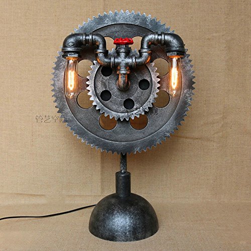 Preisvergleich Produktbild Pumpink Loft Edison Industrie Retro Tischlampe Schreibtisch Licht Persönlichkeit Café Engineering Dekoration Desktop Licht Getriebe Wasserrohr Leselampe