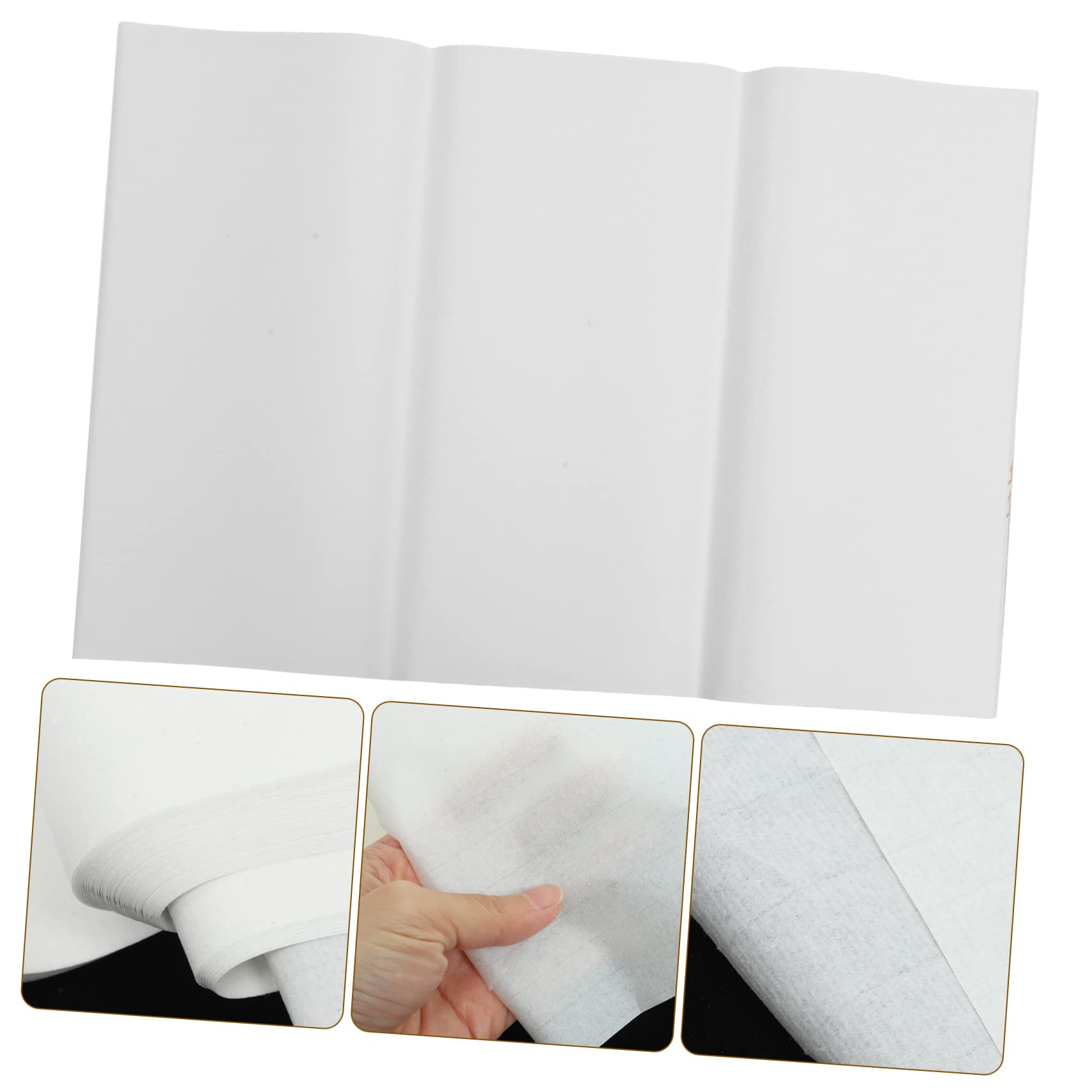 SEWACC Papier à Dessin Rectangulaire Blanc Solide Léger et Portable 100 Feuilles pour Calligraphie Chinoise et Travaux Artistiques Décoratifs