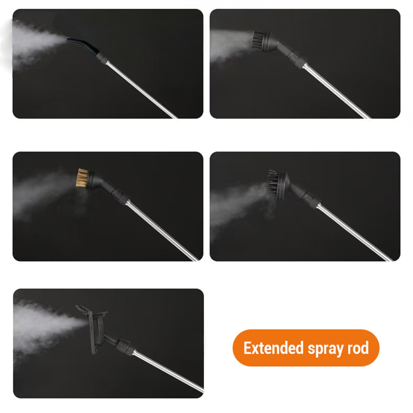 Denash Wysokie Ciśnieniowe środki do Czyszczenia Pary, Ręczna środka do Czyszczenia Pary 1950 W 3BAR 120 ° C 1,68L Zbiornik na wodę ABS PC PET PET 7,55 Stóp Węża, ściany łazienkowe