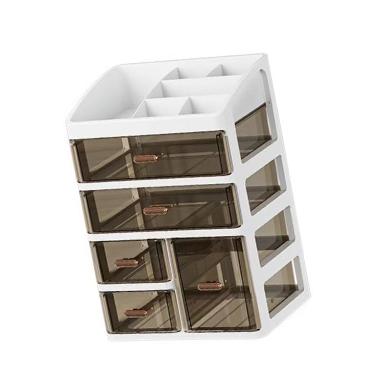 LUCKGONI Desk Organizers with Multiple Layer Compartments Top Storage and Clear Drawer for Efficient Home Organization