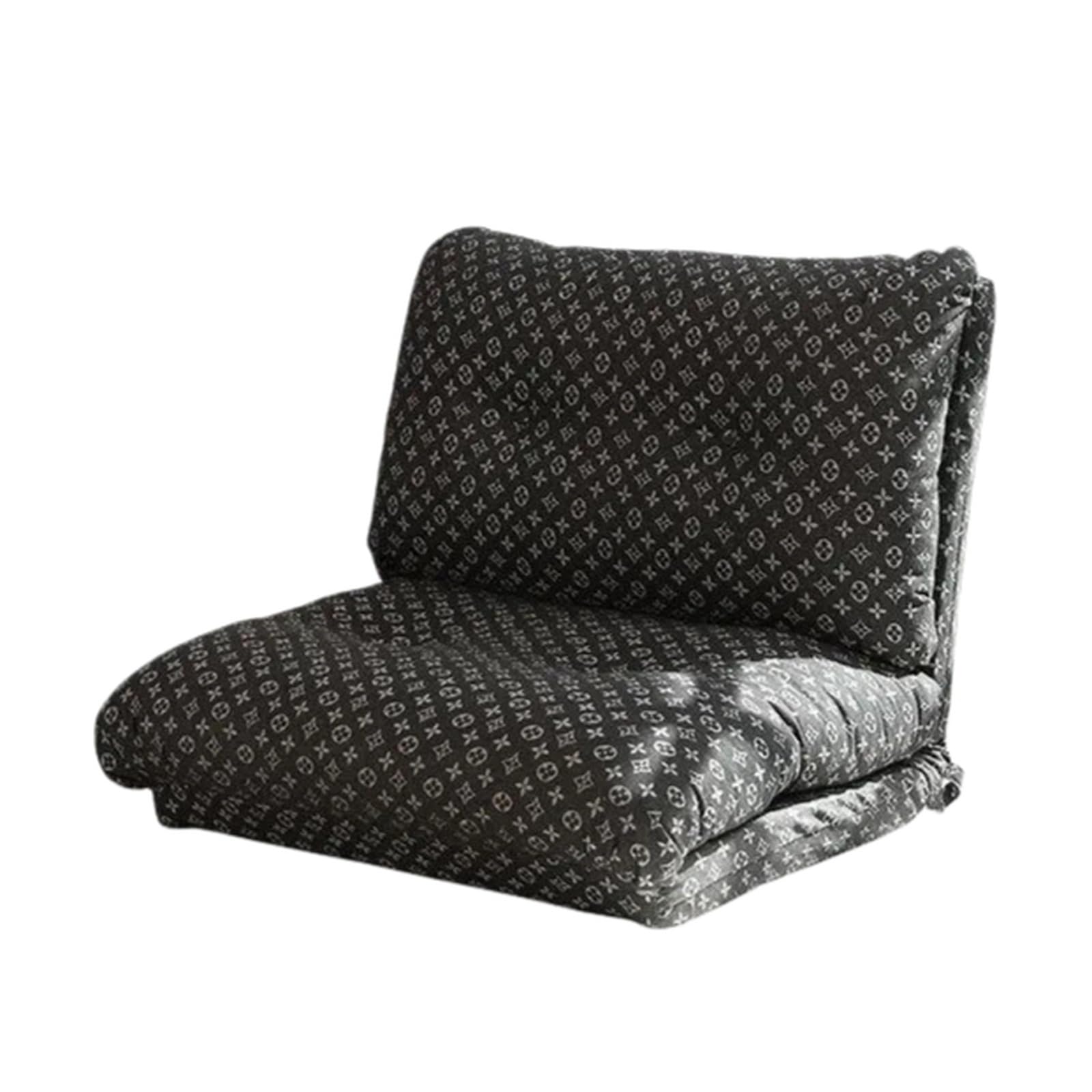 WQQYU6HKF sofa chair Folding Tatami Reclining Chair Lazy Sofa for Living Room Floor Cushion for Balcony living room chair(Black)