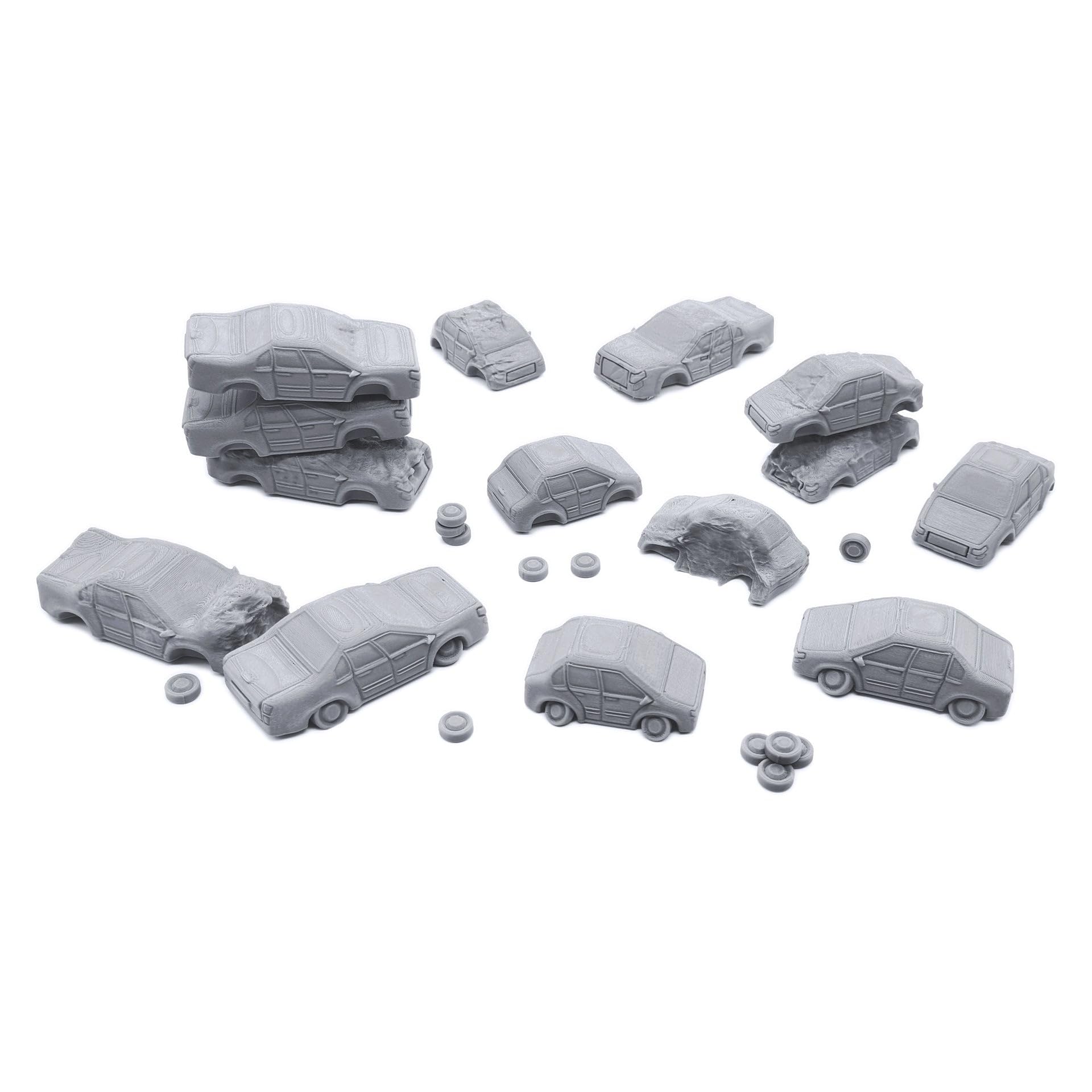 EnderToys Junk Cars by Terrain4Print, 3D Printed Tabletop RPG Scenery and Wargame Terrain 28mm Miniatures