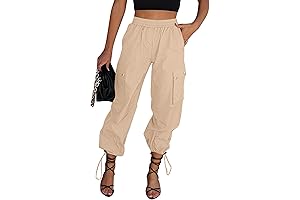 the chloe nylon parachute pant