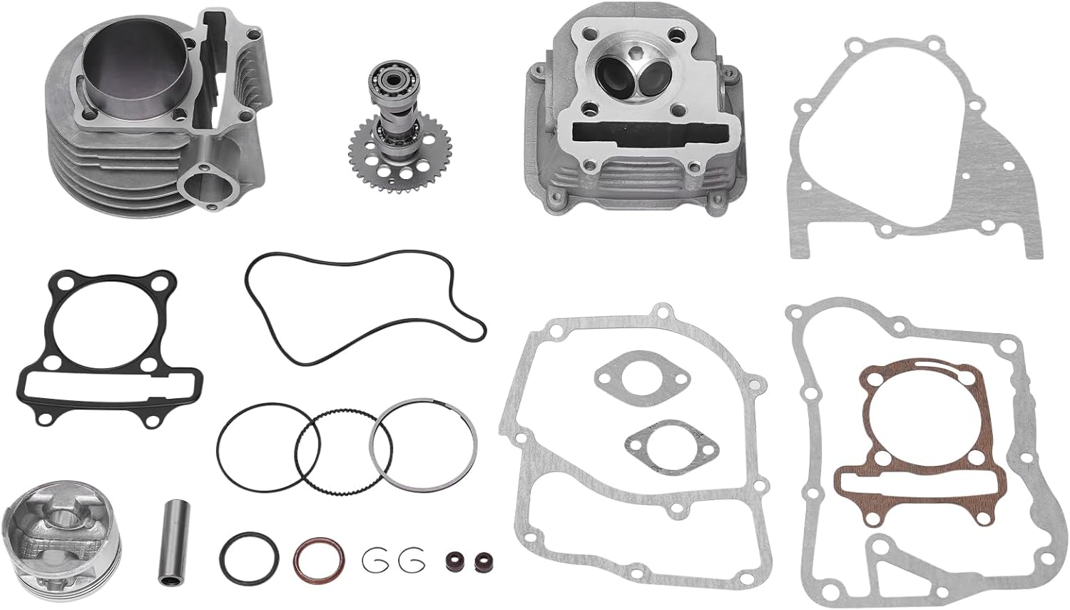 170cc Big Bore Cylinder Kit for GY6 150cc Engine, 61mm for ATV, Go Kart, Dirt Bike, Pit Bike, Fit Replacement to 170cc/180cc