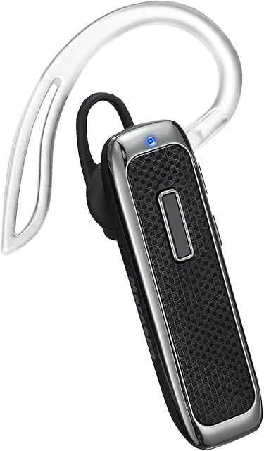 Marnana Bluetooth Headset, Wireless Bluetooth Earpiece with 18 Hours Playtime and Noise Cancelling Mic, Ultralight Earphone Hands-Free for iPhone iPad Tablet Samsung Android Cell Phone Call - Black
