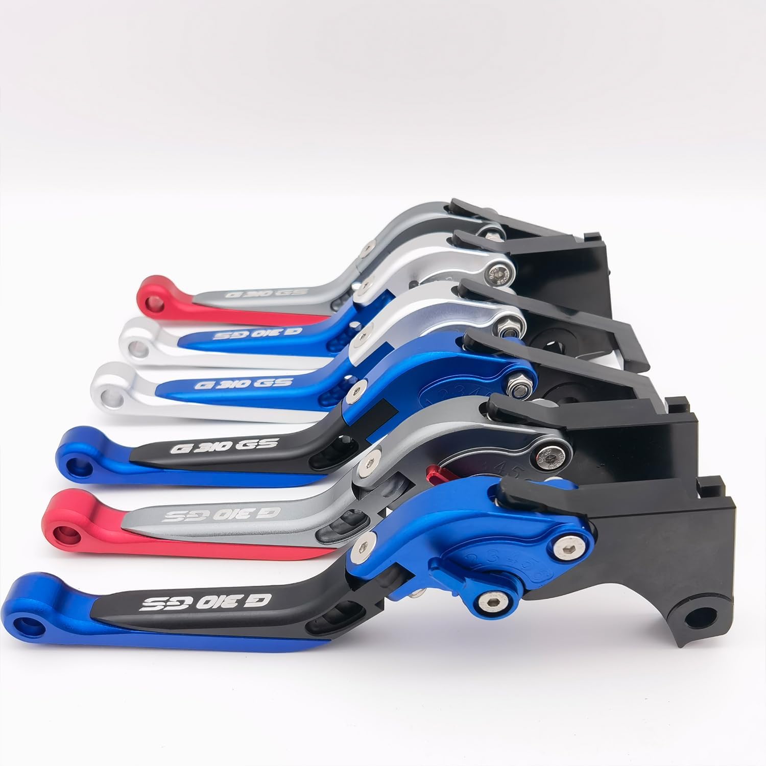Generic Folding Brake Clutch Levers for BMW G310GS 2017-2023 G 310 GS G310 2018 2019 2020 2021 2022 2023 Motorcycle Handles Adjustable Extendable (Blue Black Blue `Blue, G310GS 2021-2023)
