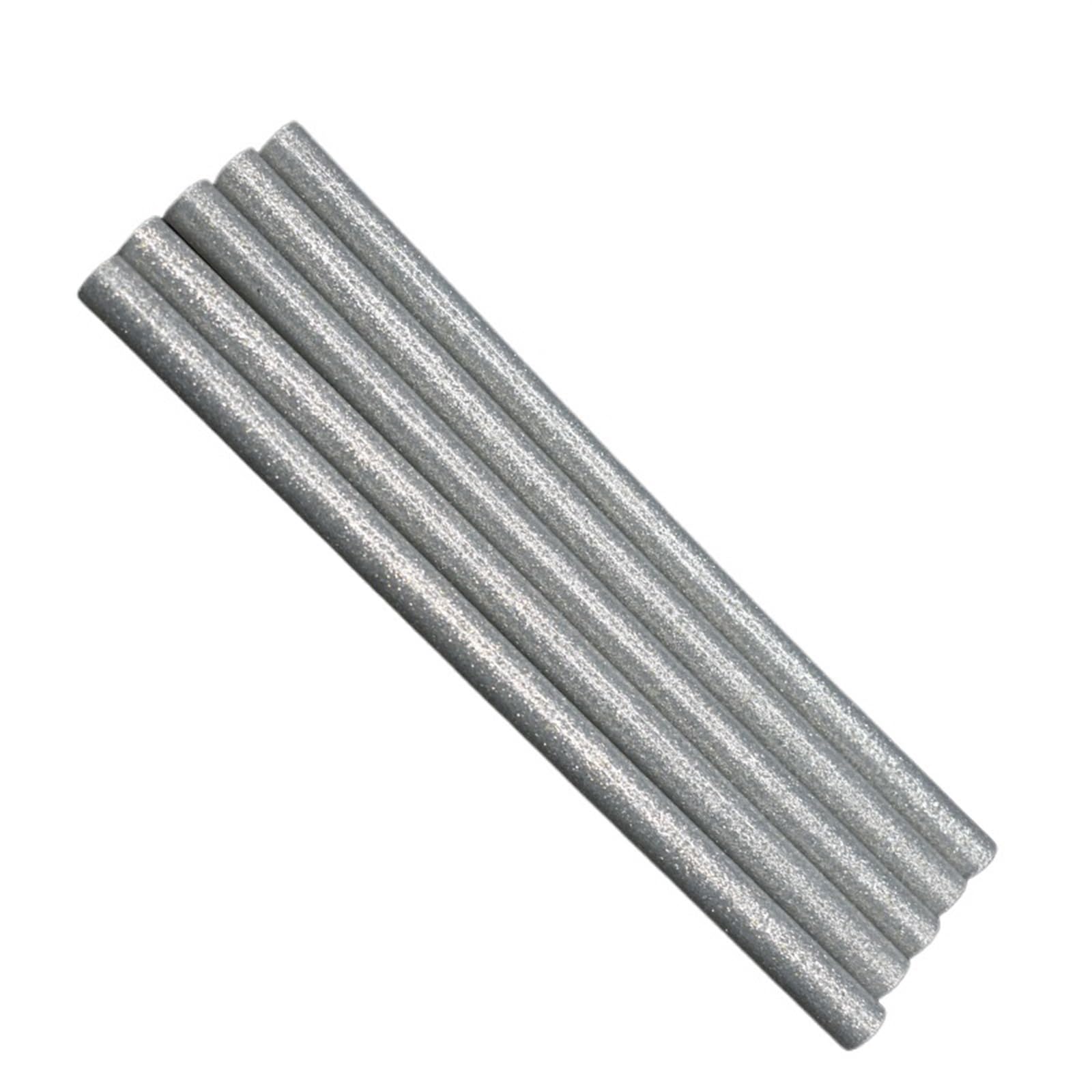 Heißklebestift 50 Stück 11 mm x 200 mm Heißklebestifte in Gold oder Splitter for Bastelarbeiten, Handyhüllen, Albumreparaturzubehör, Selbstklebende 11-mm-Sticks(Sliver)