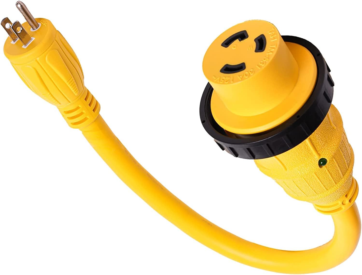 Marvine RV/Boat Shore Power Adapter 1.5FT 15 Amp to 30 Amp