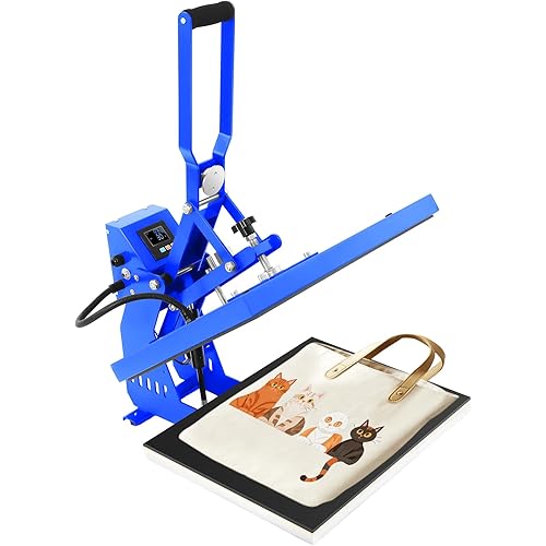 Heat Press Machine 16x20, 1600W Auto Open Clamshell T-Shirt Printing Press, Commercial Hot Transfer Machine with 0-400°F Digital Control for T-Shirts, Clothing, Bags, Mouse Pads