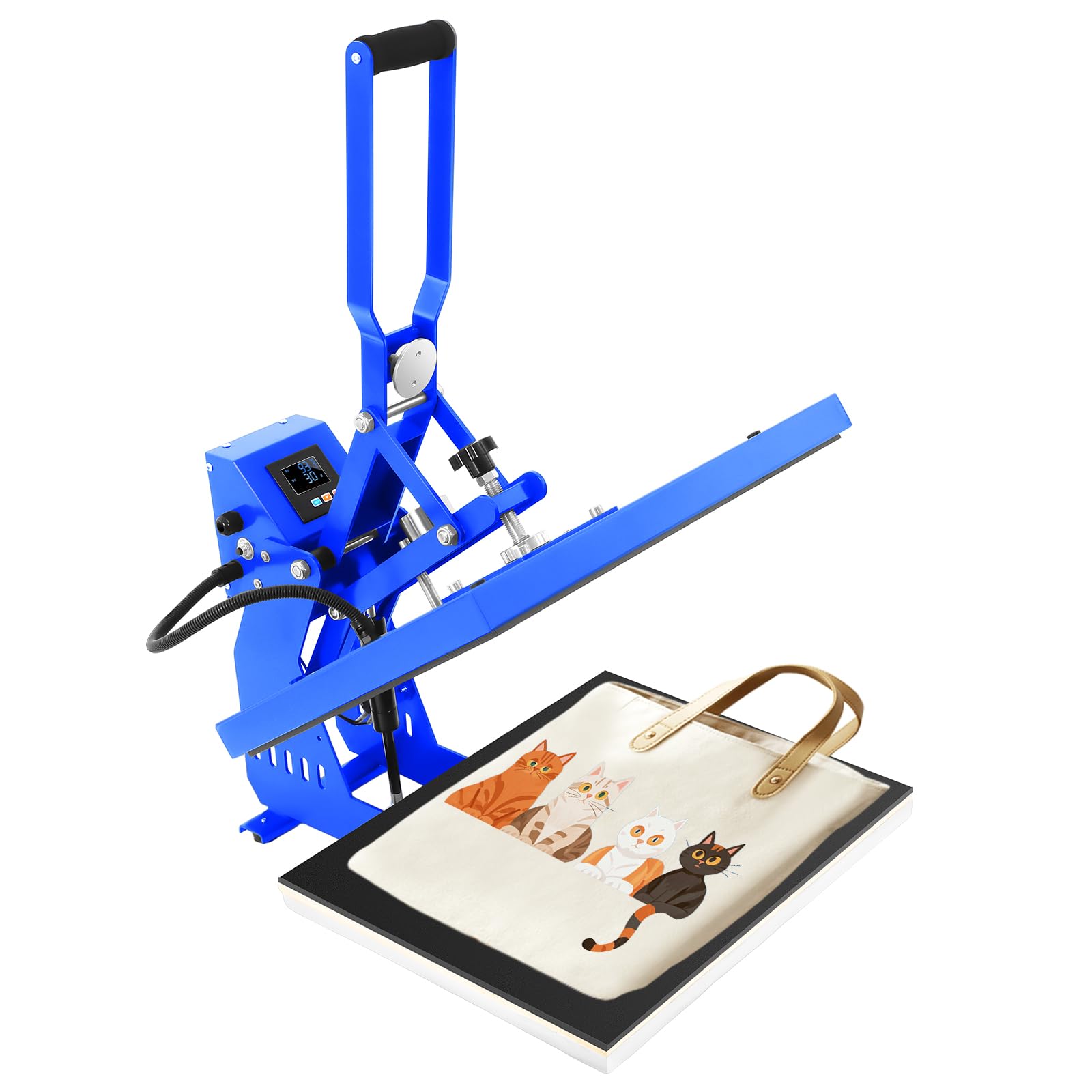 1600W Semi-Automatic Heat Press Machine 20x16 Inch, Digital T-Shirt &amp; Hat Press with Adjustable Temperature 0-400°F, Heat Transfer Machine for Clothing, Bags, Mugs DIY Printing