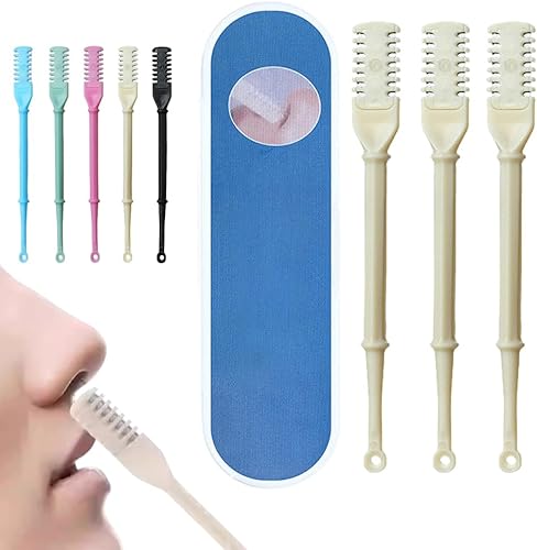 Cortador de pelo nasal mejorado 2026, cuchillo de doble cara para la nariz, cortador de vello giratorio de 360, herramienta de eliminación de vello