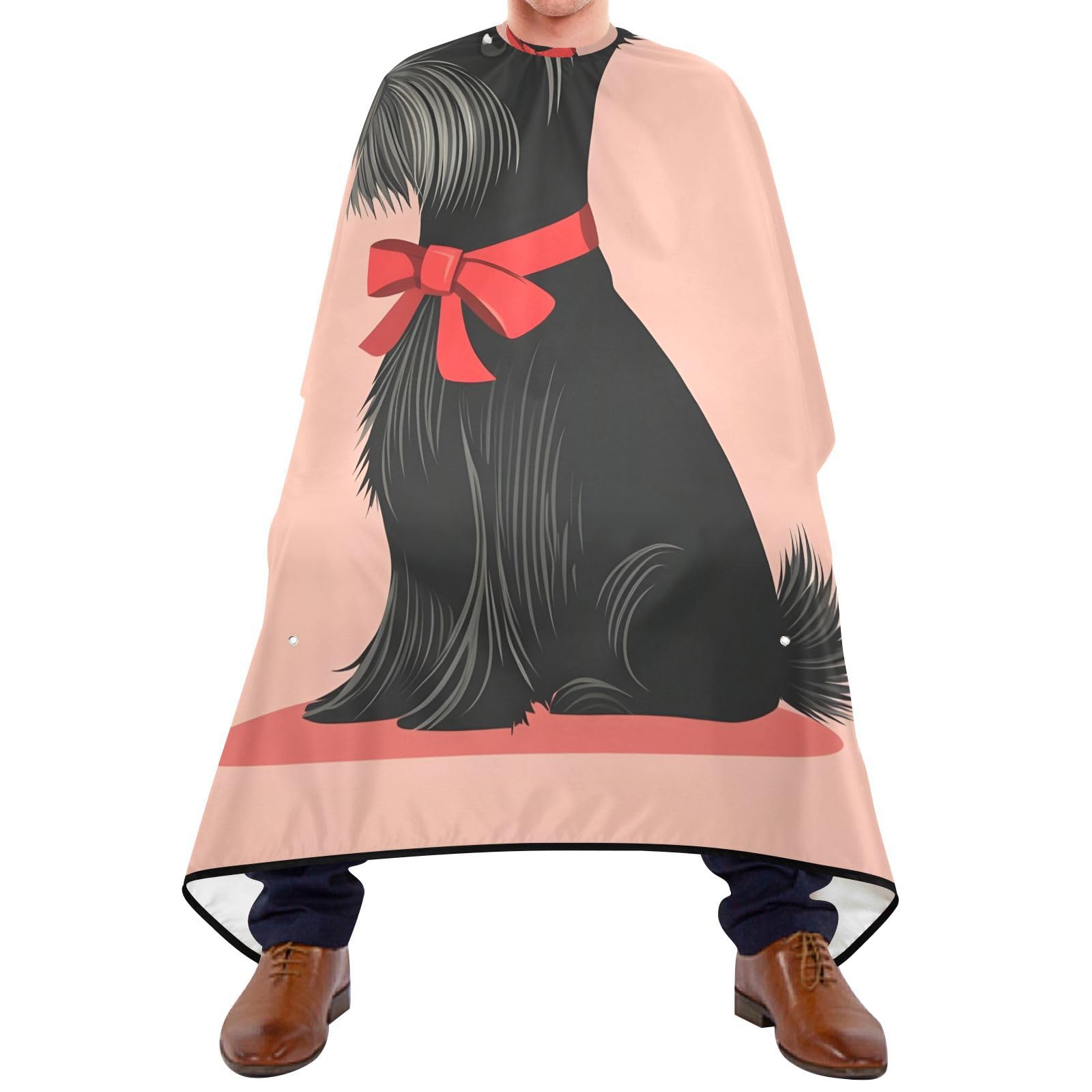 Hezely Doodle Cute Bow Hair Dye Cape, Barber Cape for Adults,Waterproof Salon Cape,Waterproof Hairdressing Styling Hair Cutting, 65