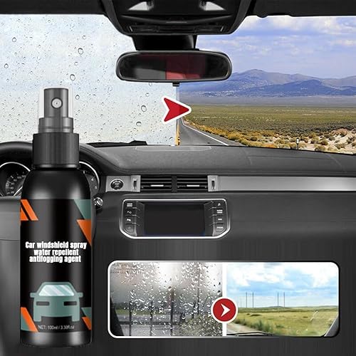 Miniatura 7 de Aerosol para parabrisas de automóvil, repelente al agua, agente antivaho y resistente a la lluvia (2 botellas)