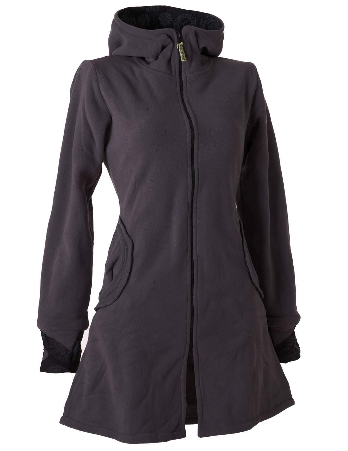 Vishes - Alternative Bekleidung - Warmer Elfen Kurzmantel mit Zipfelkapuze