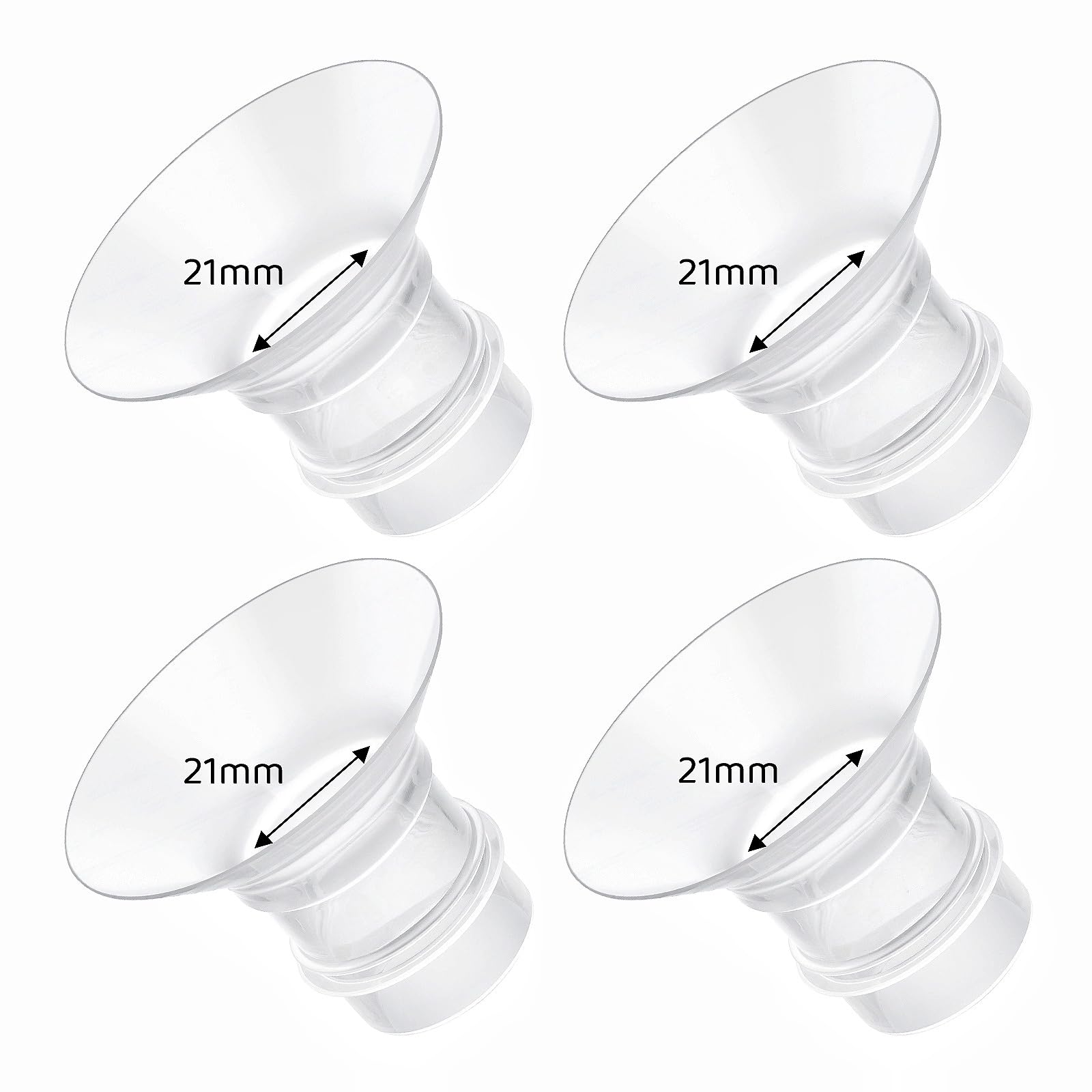 Photo 1 of Flange Inserts 21mm Compatible with Medela/Spectra/TSRETE/Elvie/Momcozy/Bellababy Breast Pump 24mm Shields/Flanges, Reduce 24mm Nipple Tunnel Down to 21 mm, 4PCS