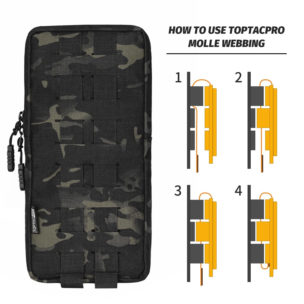 Mochila de hidratación táctica con burbuja interior para bolsa de agua de 1 l, corte láser, MOLLE Hydration Pouch para senderismo, ciclismo, correr y escalar, nailon 500D