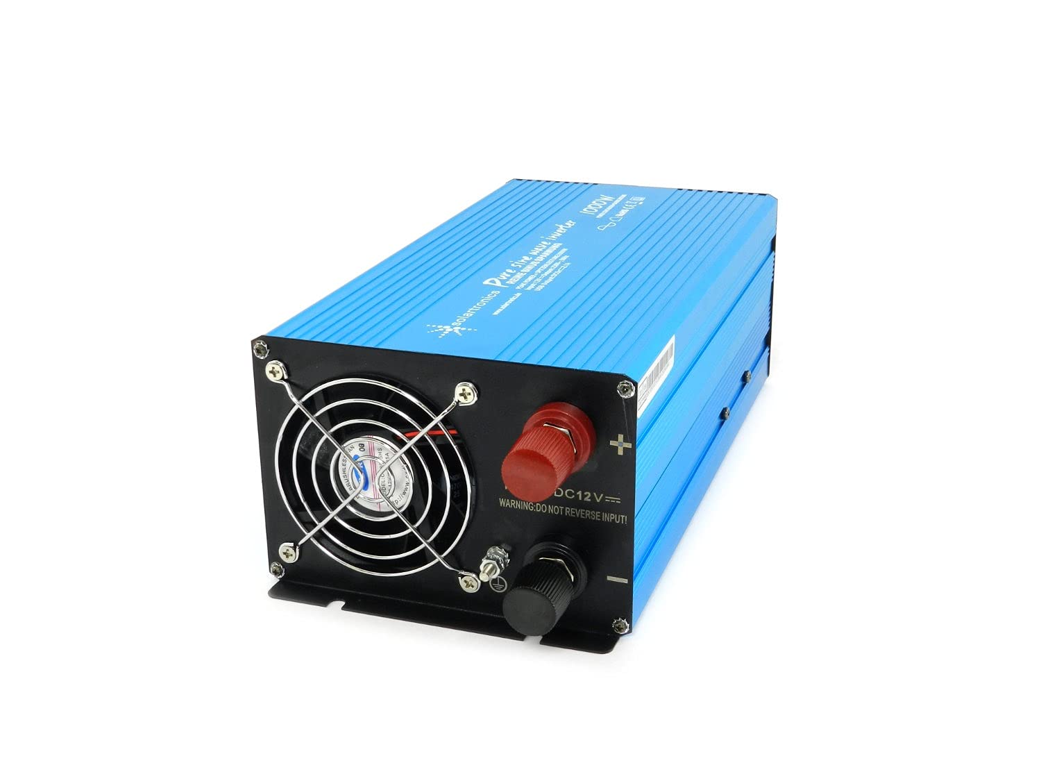 solartronics TS1000 przetwornica napięcia 12 V na 230 V, 1000 W, 2000 W, czysta sinusoida, niebieski falownik solarny gniazdo USB AC
