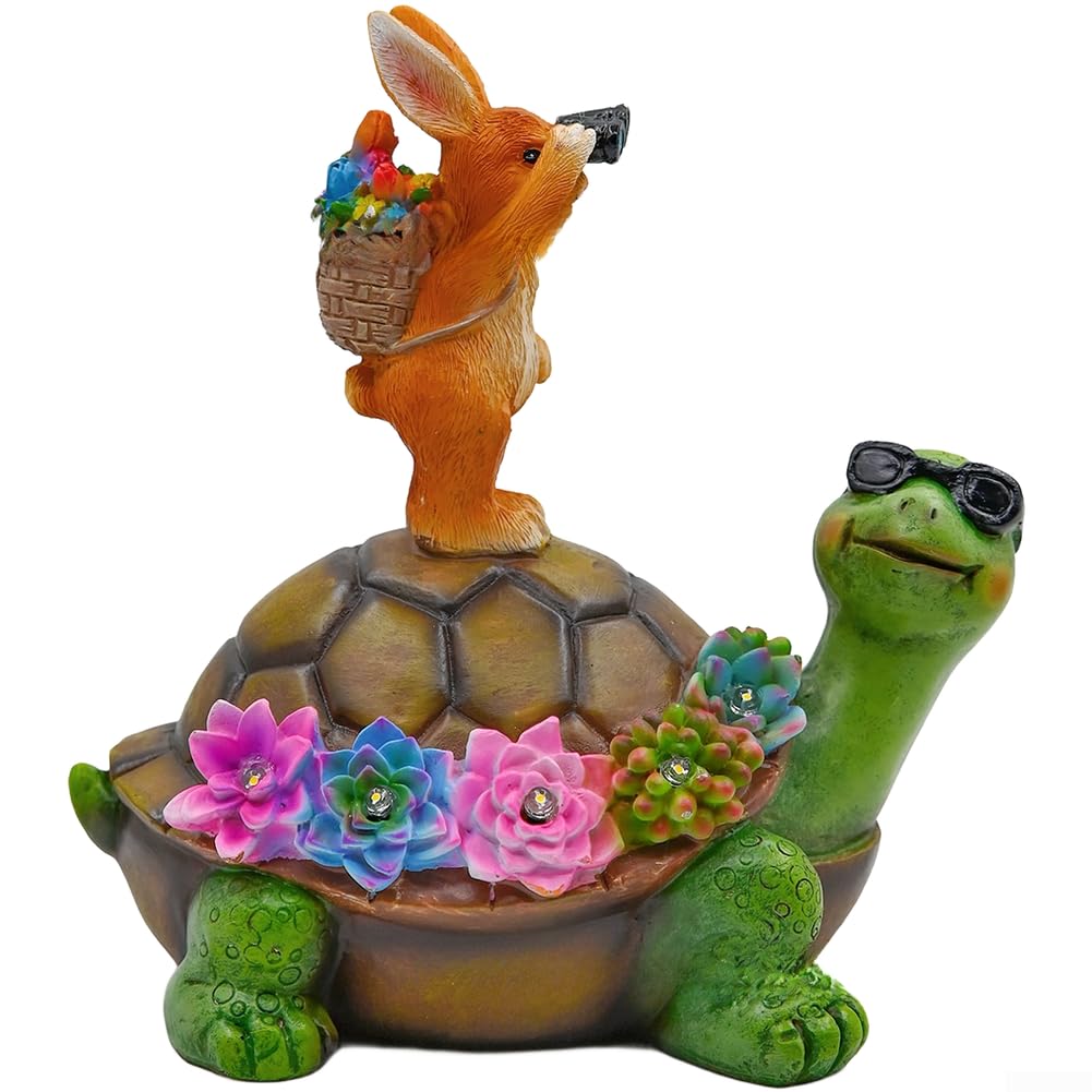 Décoration extérieure imperméable tortue lapin, idée cadeau jardin