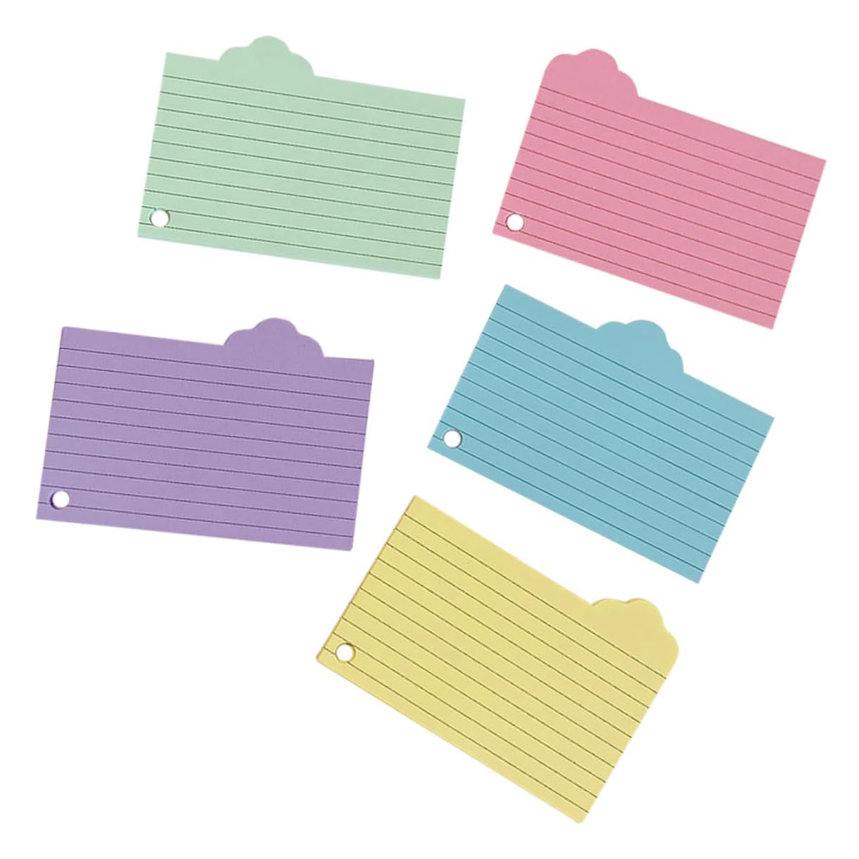 DOITOOL 5 Ensembles Livre De Vocabulaire Sur Papier À Notes Carte Flash Cartes Vierges Avec À Onglets Éducatif Couleur Cartonné Flashcards Pour Étudier Fiches Cartes De Mots 125 Feuilles*5