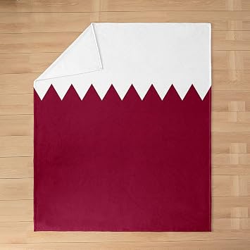 Feelyou Qatar Flag Flannel Blanket Plush Fuzzy Qatari Fleece Throw Blanket for Boys Girls International Flag Plush Lightweight Sofa Throw Soccer Sports Game 40"x50" for Bed Couch Chair Living Room