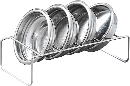 Miniatura 1 de Soporte para cesta de filtro de espresso, soporte de acero inoxidable para organizar mostrador de café dispersos, cesta de filtro de múltiples