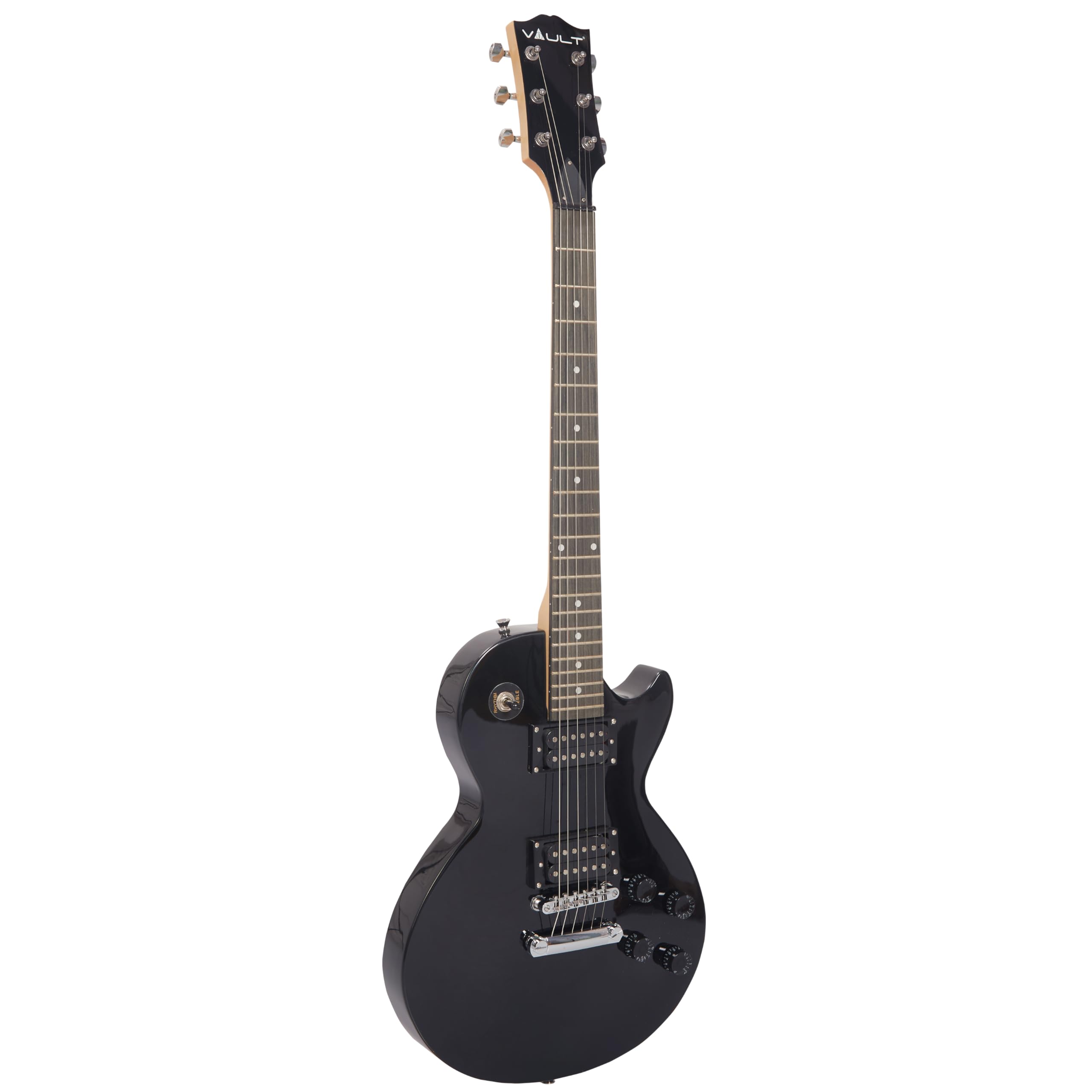 VAULT LP1 Les Paul Style Poplar Wood Electric Guitar - Black