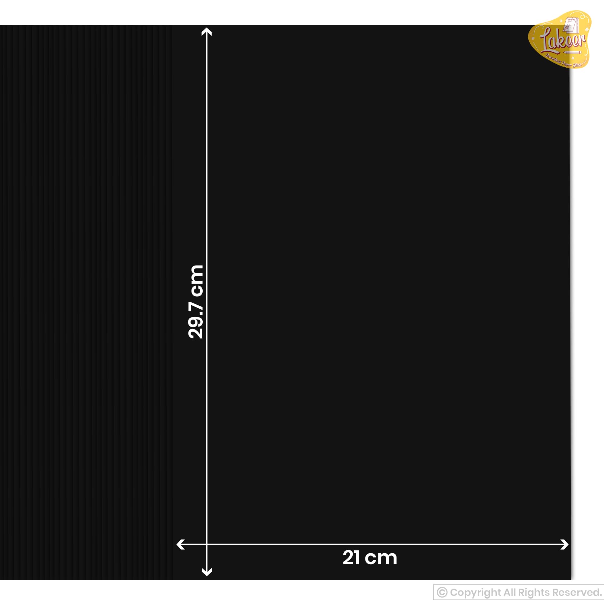 Lakeer A4 Black Color Paper/Sheet 180-210 GSM Pack of 40 Sheets-Black - Best for Art & Craft Work, Project Work 2