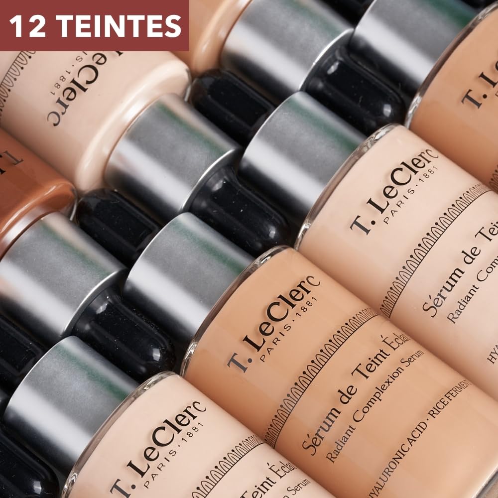 T. LeClerc Sérum Teinté Éclat Anti-Âge 30 ml – N°11 Pécan - Fluide à l’Acide Hyaluronique – Double action - fond de teint léger + anti âge - Effet Seconde Peau – Teint Lumineux & Unifié