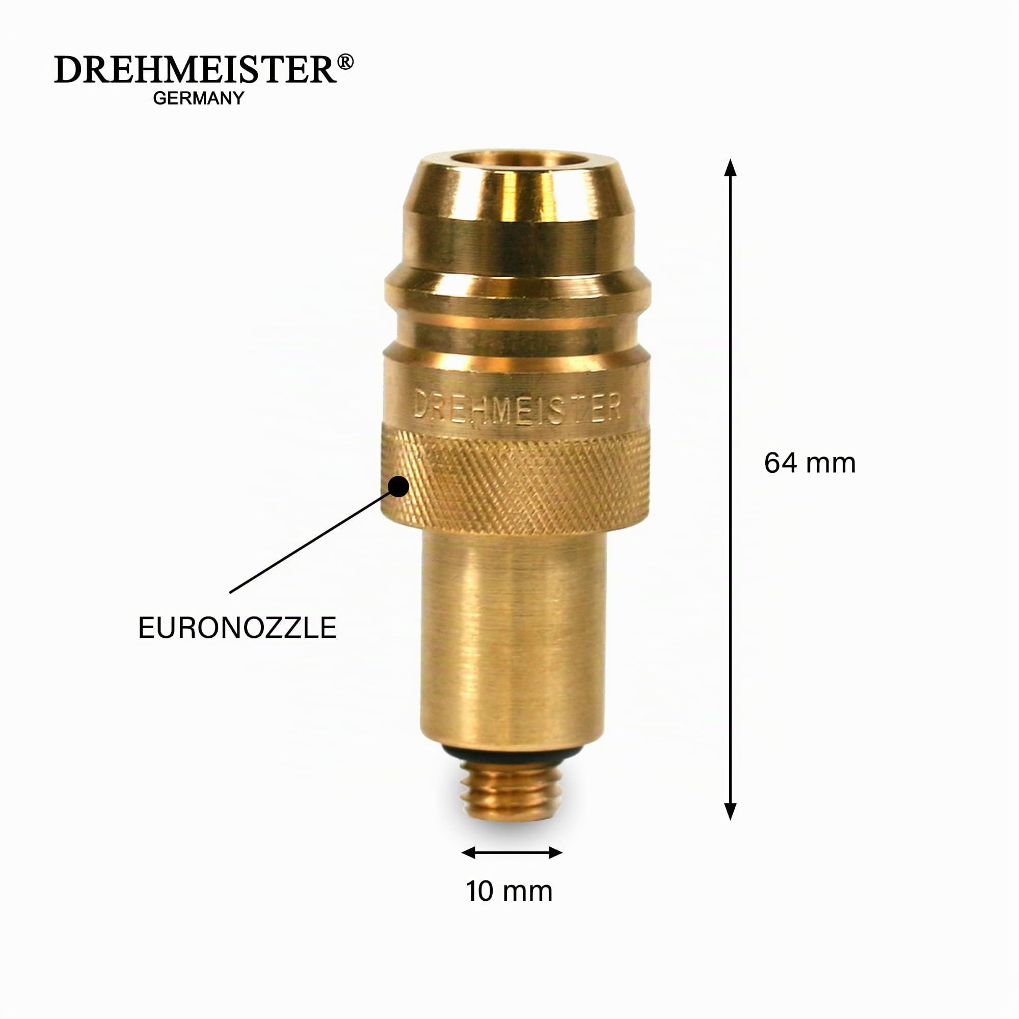 Adaptateur GPL M10 - Adaptateur réservoir gaz Euronozzle - Autogaz Espagne | Adaptateur Autogaz Espagne - filetage buse réservoir 10 mm - connexion EURONOZZLE - laiton - adaptateur GPL M10