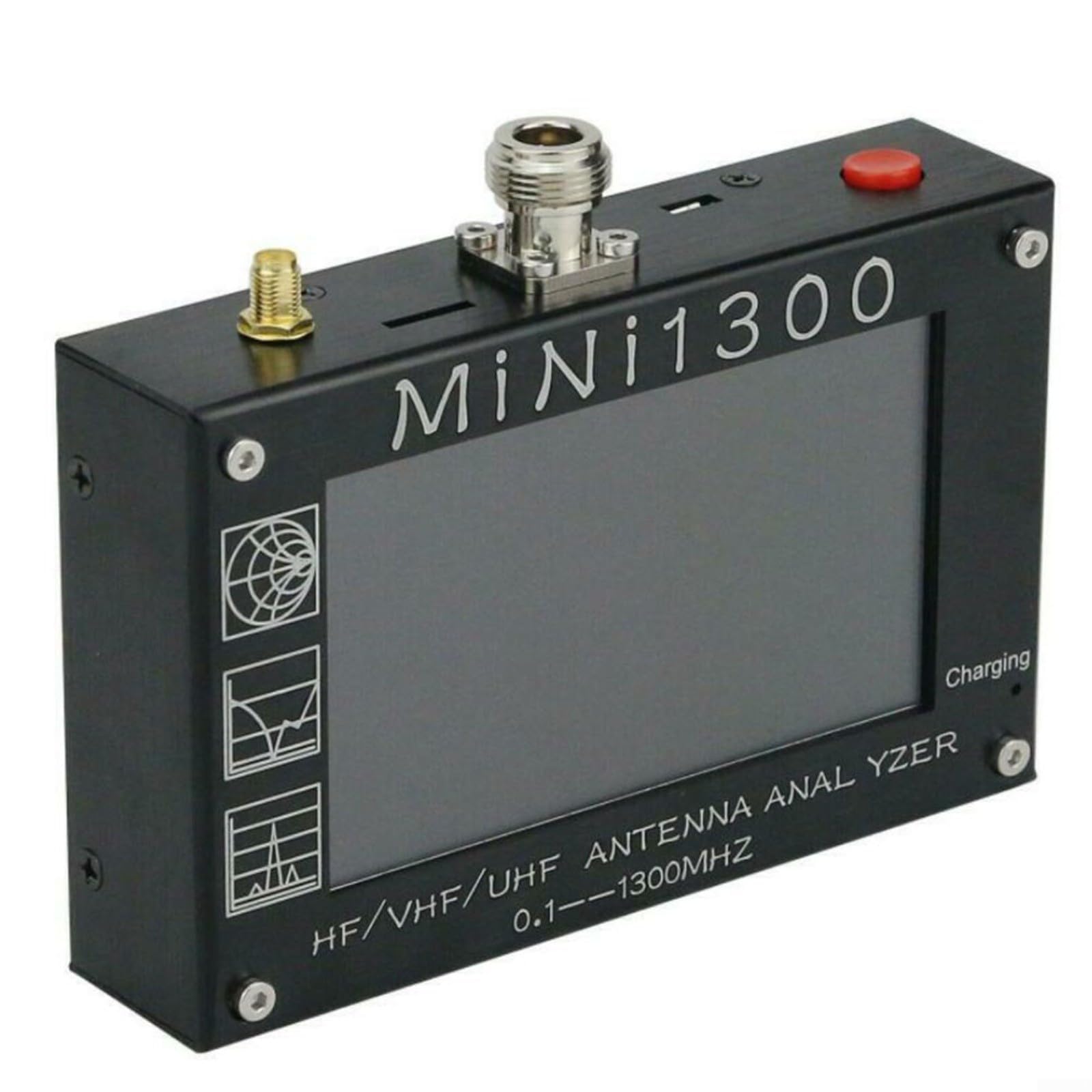 KiraKira Mini1300 SWR Analizator anteny 0,1-1300 MHz HF/VHF/UHF miernik z wyświetlaczem LCD 4,3 cala i trybem
