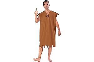 Rubie's Flintstones Barney Rubble Costume Adult Halloween Party One-Piece Jumpsuit