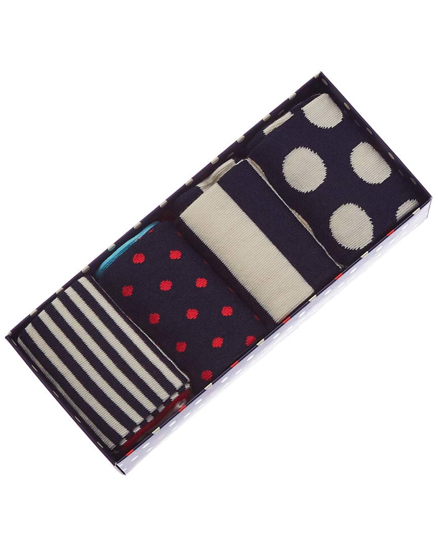 Mens Colorful and Fun Patterned Cotton Dress Socks in Gift Box, Set of 4 (Multicolored 1, 10-13)