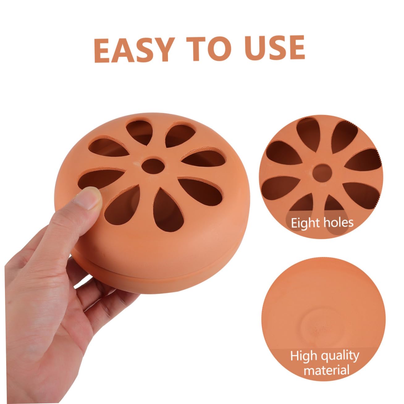Porta Zampirone Coccio in Terracotta Diffusione del Fumo 2 Pezzi, Coperchio Traforato Uso Sicuro per Patio e Terrazza
