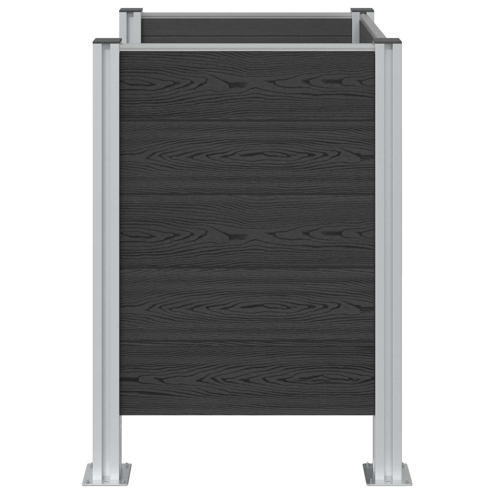 vidaXL Ogrodzenie na Kosz na Śmieci Szary 85 x 85 x 115 cm