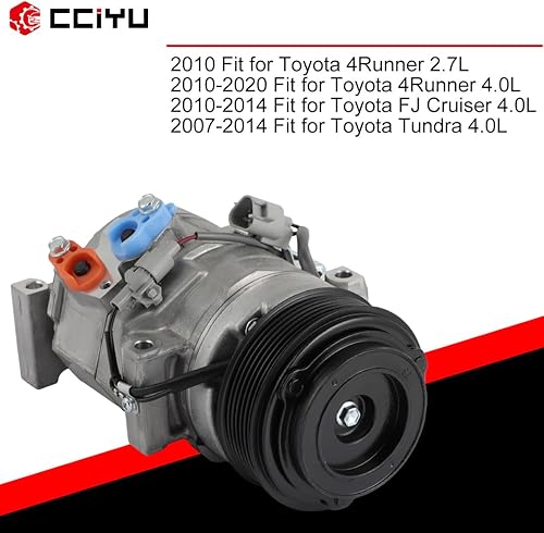 Miniatura 5 de cciyu Compresor de aire acondicionado 2010 apto para Toyota 4Runner 2.7L 2010-2014 apto para Toyota FJ Cruiser 4.0L CO 29026C bomba de CA