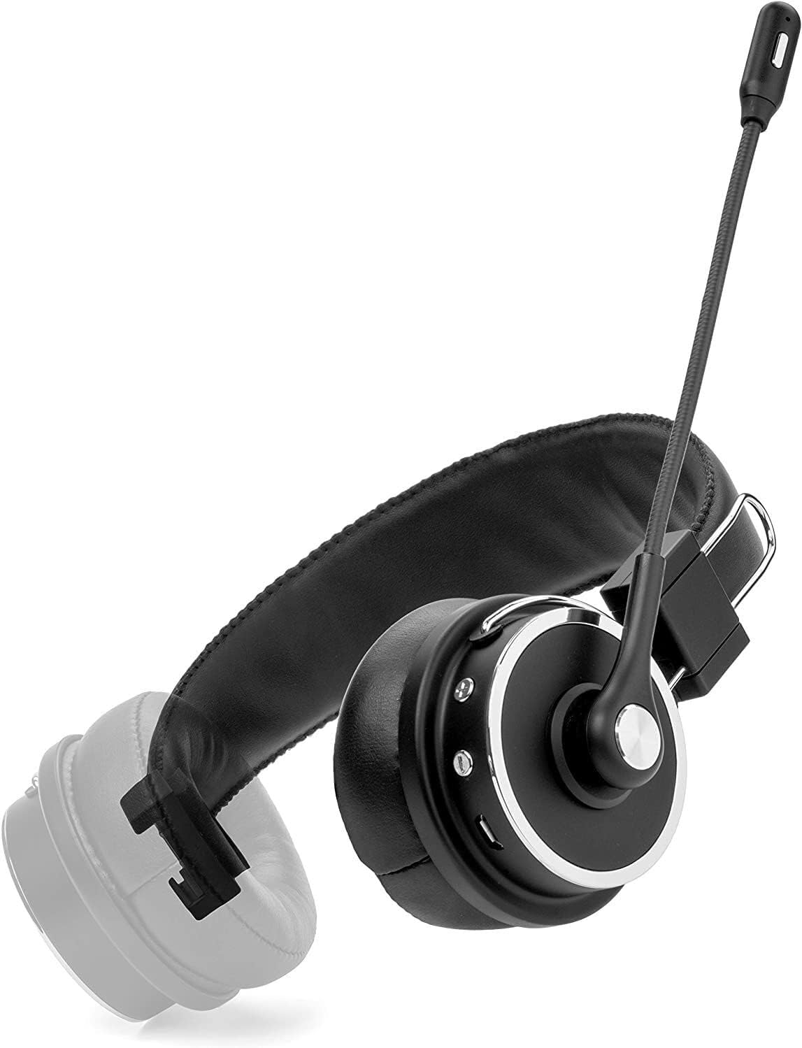 Blue Tiger Elite Plus Premium Single and Dual Ear Wireless Headset – Professional Truckers’ Noise Cancellation Head Set with Microphone – Long Battery Life, No Wires - 34 Hour Talk Time