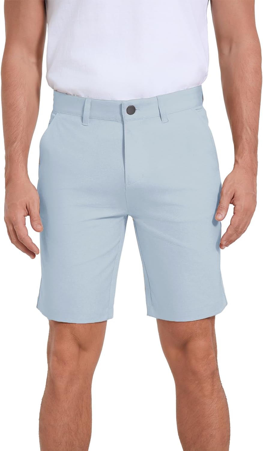 Men's Golf Shorts 9" Inseam Quick Dry Flat Front Golf Short with Pockets Lightweight Sports Gym Shorts for Men - Image 3