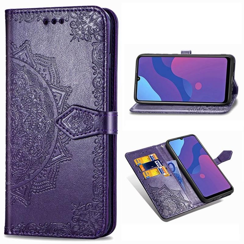 Image of ClickCase Queen Series for Oppo Reno 15 5G Leather Flower Embossing Wallet Flip case Magnetic Closure Flip Cover for Oppo Reno 15 5G (Violet)