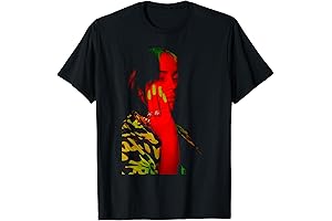 Billie Eilish Echo Studio: Premium Red Photo Neon Black T-Shirt